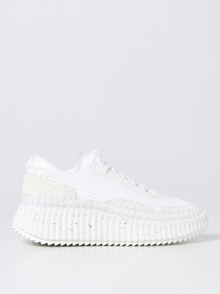 Chloé: Nama Chloé sneakers in recycled fabric and suede