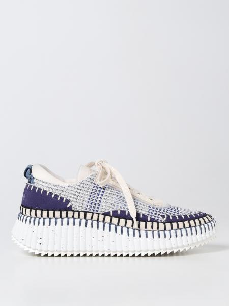 Chloé: Nama Chloé sneakers in recycled fabric and suede