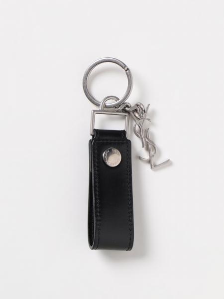 Saint Laurent leather keychain with monogram