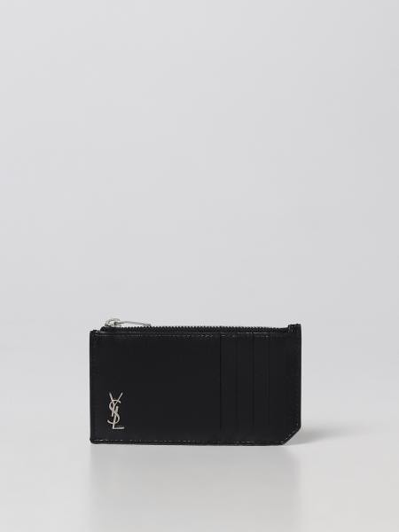 Saint Laurent Tiny Cassandre leather cardholder