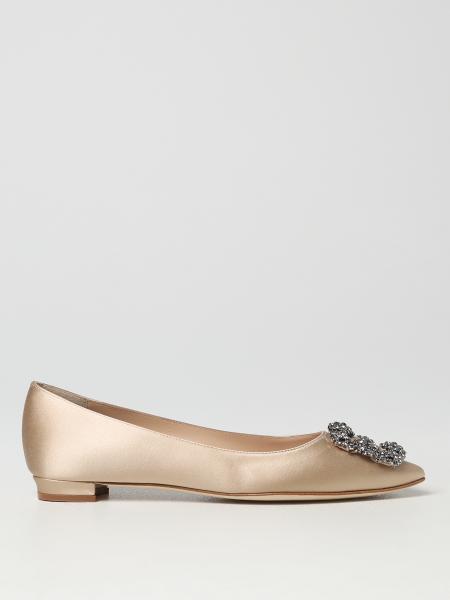 Hangisi Manolo Blahnik ballets flat in satin