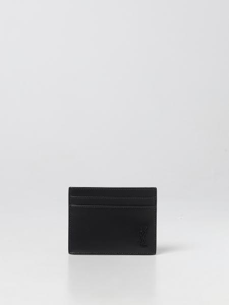 Monogram Saint Laurent card holder in leather