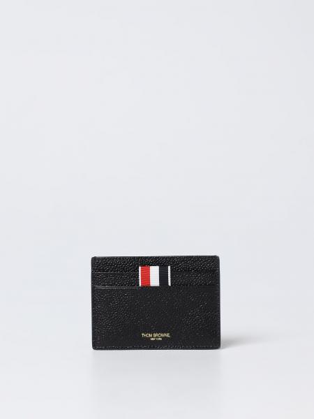 Thom Browne Grained Leather Credit Card Holder