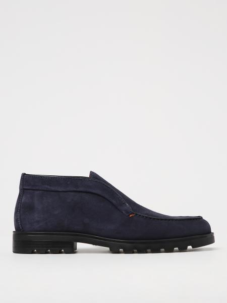 Polacchino Santoni in suede con cuciture