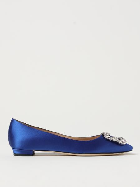 Manolo Blahnik Hangisi ballerinas in satin with broche