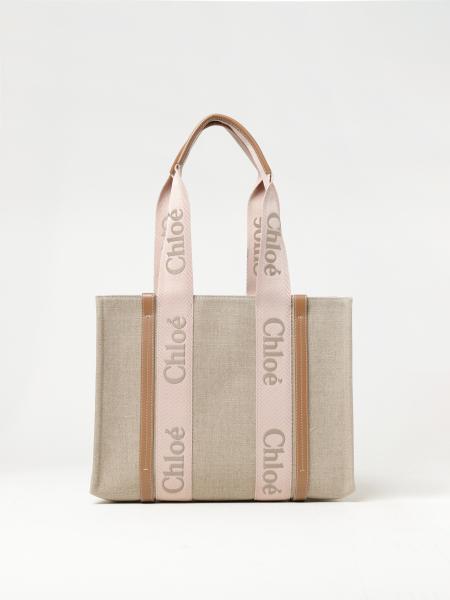 Chloé Woody 刺绣标志帆布包
