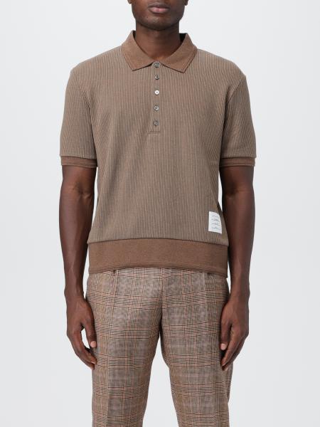 Thom Browne polo shirt in ribbed cotton