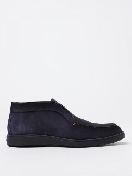 Polacchino Santoni in suede con cuciture