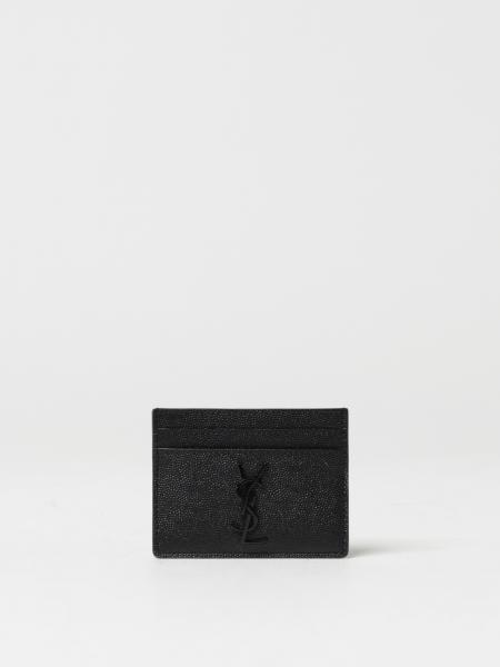 Saint Laurent credit card holder in micro grained leather