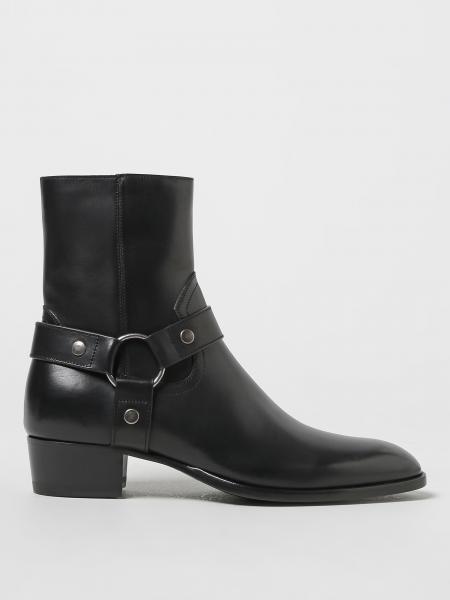 Saint Laurent boots: Saint Laurent Wyatt leather ankle boots with zip