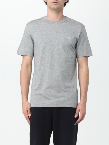 Men's Zegna: Zegna cotton T-shirt with embroidered logo