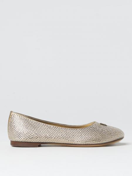 Dolce & Gabbana ballerinas in leather and rhinestones