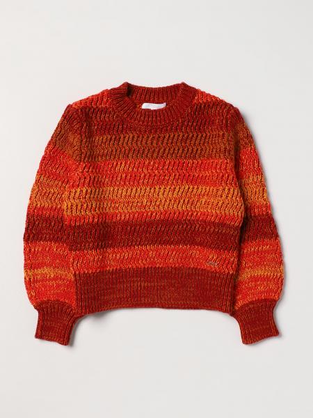 Kids' Chloé: Chloé sweater in cotton and tricot wool