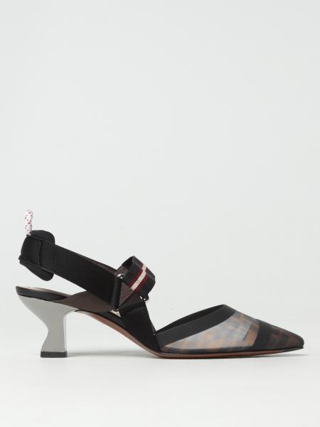 Fendi Colibrì slingbacks in nylon and leather