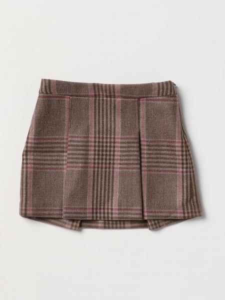 Bonpoint: Bonpoint Tutti skirt in check pattern wool