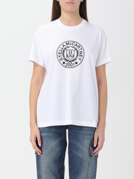 Tシャツ・カットソー STELLA MCCARTNEY Woman T-Shirt Black 6J01583SPY51 1000 Stella McCartney logo-print short-sleeve T-shirt | Black