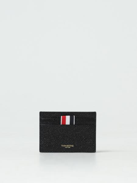 Designer wallets: Thom Browne grained leather credit card holder