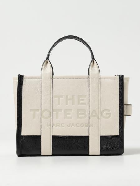 Leather tote bags: Marc Jacobs The Colorblock Medium Tote Bag in grained leather