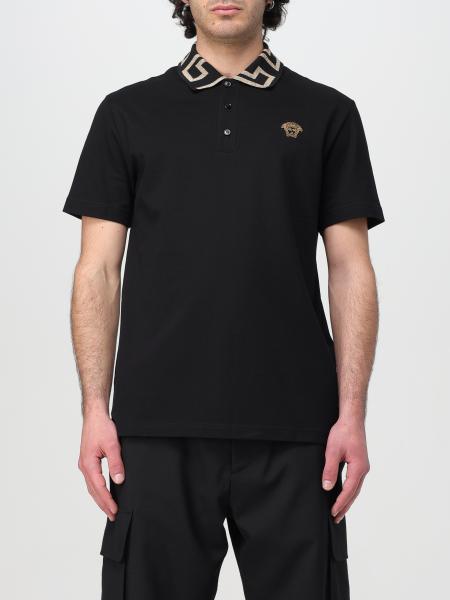 Versace Piqué Polo Shirt with Logo