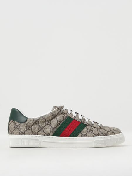 Кроссовки Gucci из ткани GG Supreme и кожи