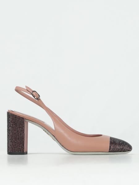 Slingbacks Kristen Avana Rene Caovilla de piel y strass