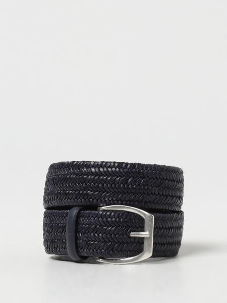 Orciani Wide Stretch Woven Leather Belt