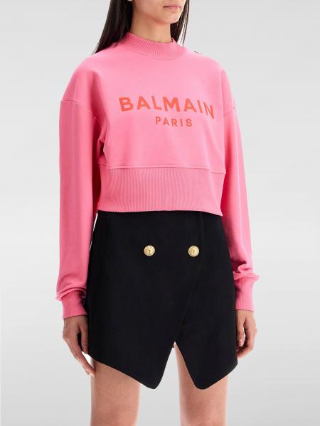 Felpa Balmain in cotone con logo