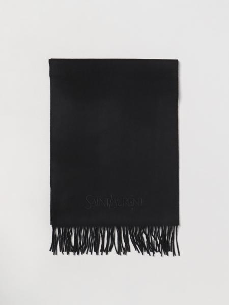 Saint Laurent Cashmere Scarf with Embroidered Logo
