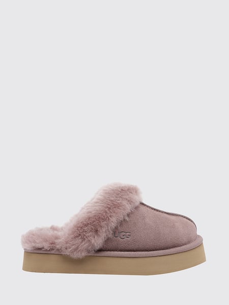 UGG Disquette Suede and Shearling Sabots