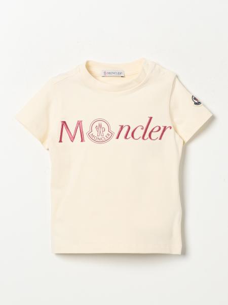 Moncler bambino: T-shirt Moncler in cotone con logo ricamato