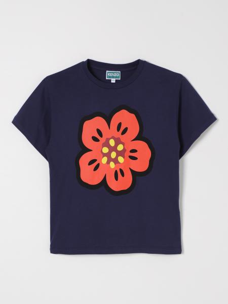 T-shirt con logo fiore Kenzo Kids