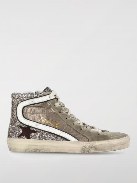 Sneakers Slide Golden Goose in pelle used con glitter