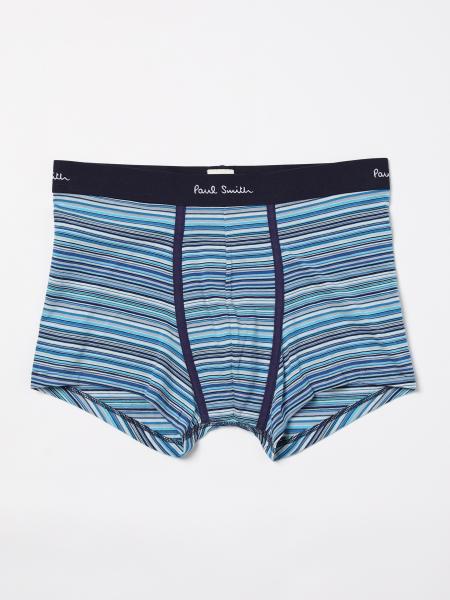 Paul Smith Stretch Cotton Boxer Briefs with Multicolor Stripes