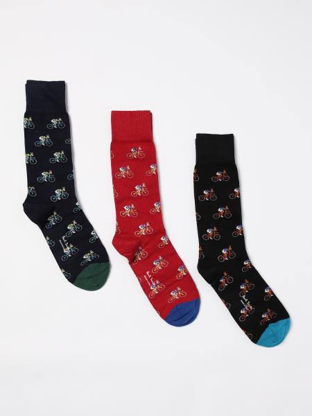 Paul Smith Set of 3 Pairs of Rabbit Bike Jacquard Cotton Socks