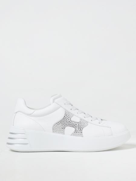 Sneakers H564 Hogan in pelle con logo di strass