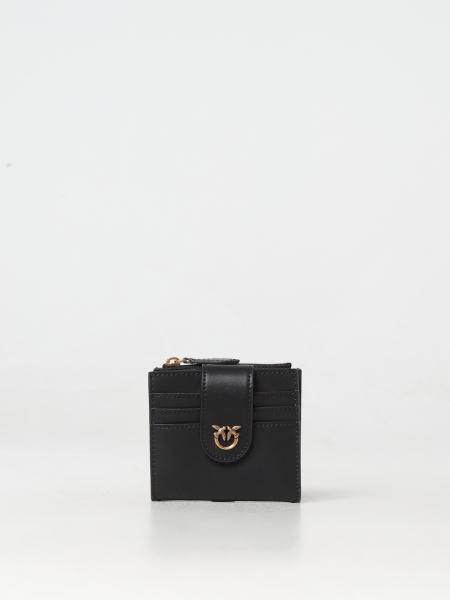 Pinko Grained Leather Credit Card Holder