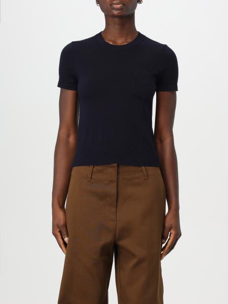 Chloé stretch wool t-shirt with embroidered logo