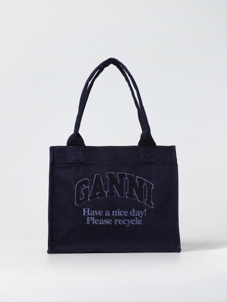 Borsa Ganni in denim di cotone