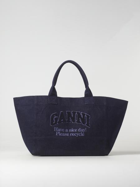 Borsa Ganni in denim di cotone