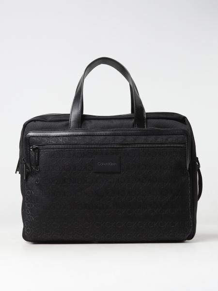 Borsa per laptop Calvin Klein in nylon con logo jacquard