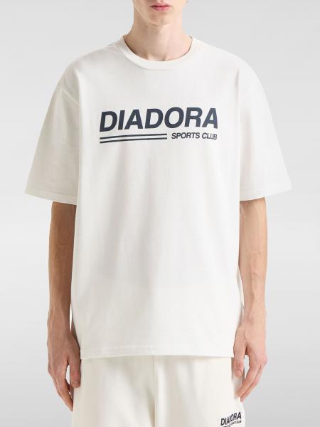 T-shirt Diadora in cotone con stampa logo >