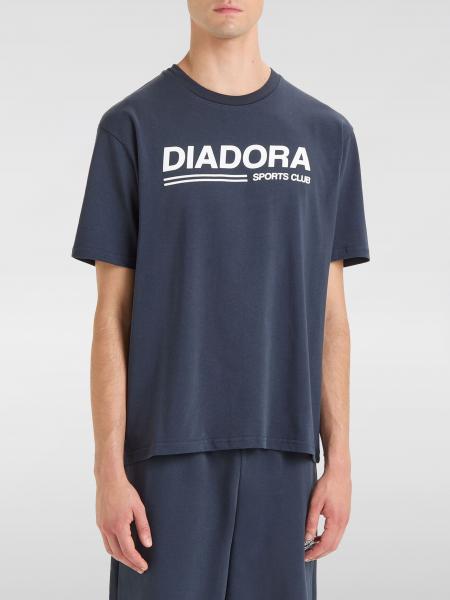 T-shirt Diadora in cotone con stampa logo >