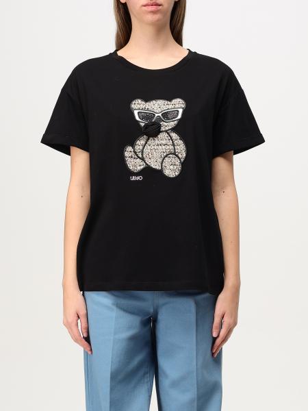 T-shirt Teddy Liu Jo in cotone con fiore