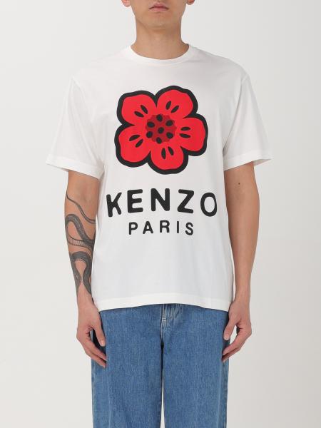 T-shirt Flower Kenzo in cotone con stampa logo