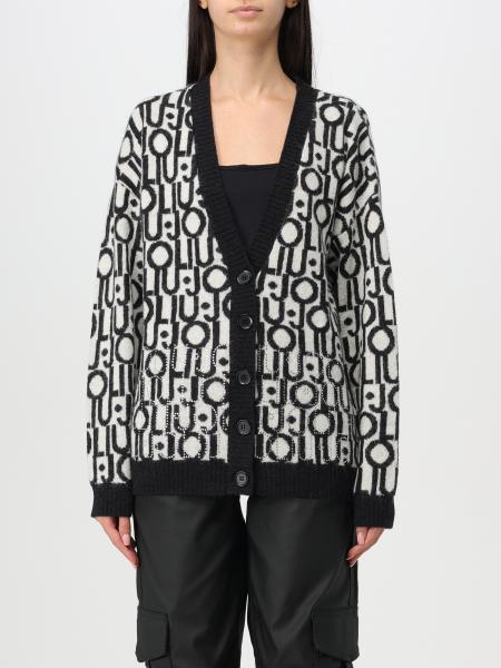 Cardigan Liu Jo in misto lana con logo jacquard