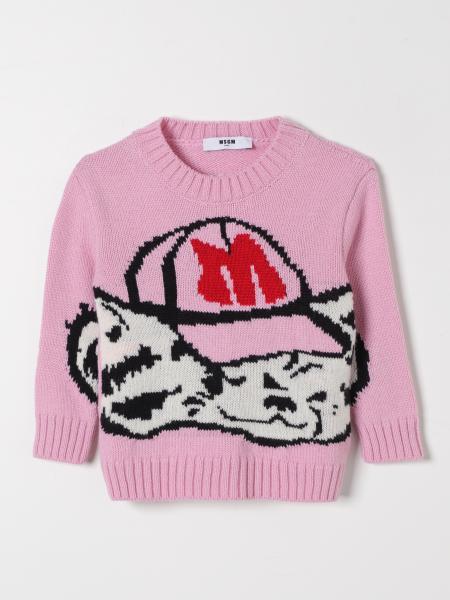 Maglia a girocollo con logo MSGM Kids