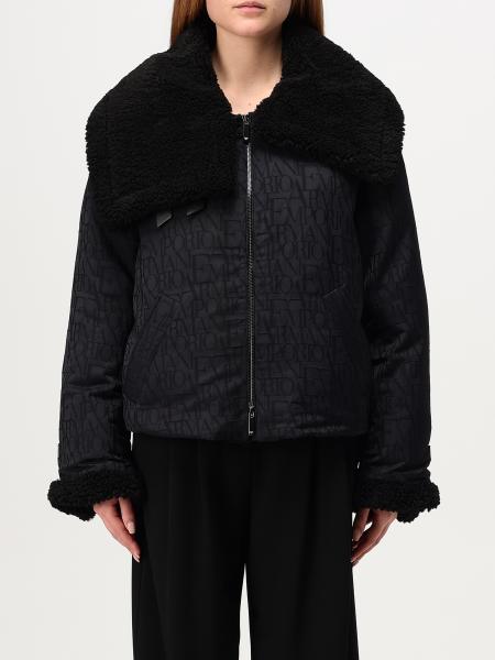 Emporio Armani donna: Giubbotto Emporio Armani in nylon e shearling