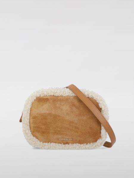 Borse ecopelle: Borsa Tebe Coccinelle in camoscio ed eco shearling