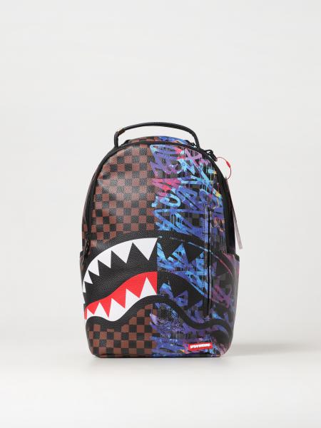 Zaino De Santis Sprayground in cotone spalmato saffiano con stampa