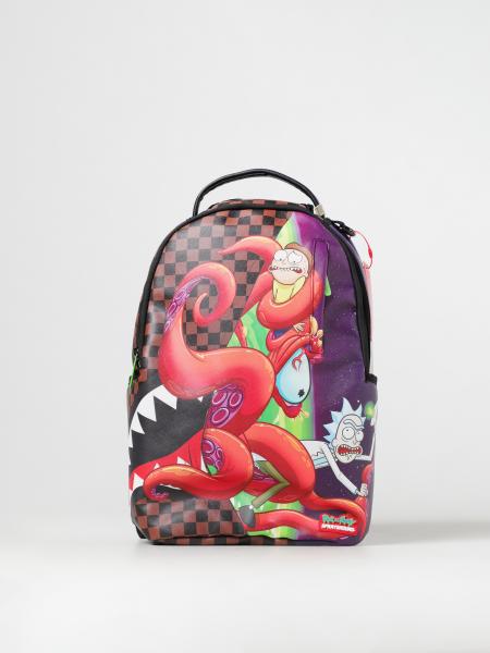 Zaino Rick And Morty Sprayground in cotone spalmato saffiano con stampa